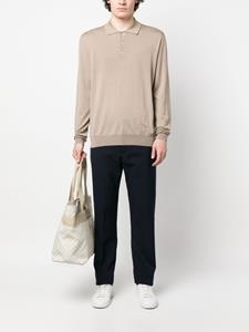 Lardini Gebreid poloshirt - Beige