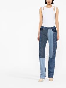 marineserre Marine Serre Jeans met patchwork - Blauw
