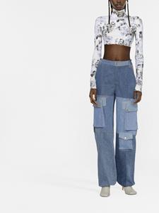 marineserre Marine Serre High waist jeans - Blauw