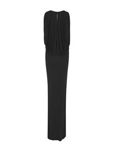 saintlaurent Saint Laurent Gedrapeerde maxi-jurk - Zwart