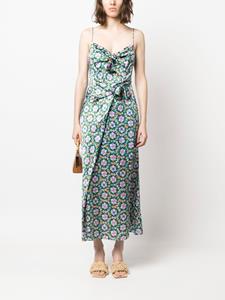 Saloni Midi-jurk met bloemenprint - Blauw