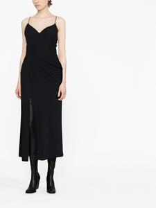 alexandermcqueen Alexander McQueen Gedrapeerde midi-jurk - Zwart