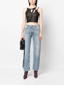 Palm Angels Jeans met gerafeld-effect - Blauw