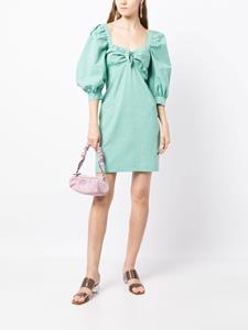 stefaniavaidani STEFANIA VAIDANI Mini-jurk met pofmouwen - Groen
