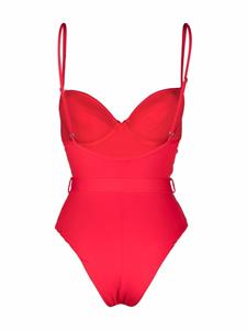 Noire Swimwear Badpak met ceintuur - Rood