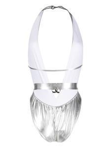 dolce&gabbana Dolce & Gabbana Badpak met logoplakkaat - Zilver