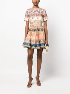 ZIMMERMANN Mini-jurk met split - Beige