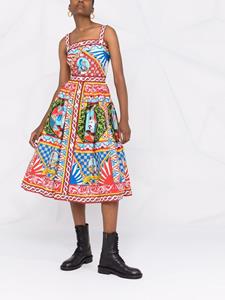 dolce&gabbana Dolce & Gabbana Flared midi-jurk - Rood