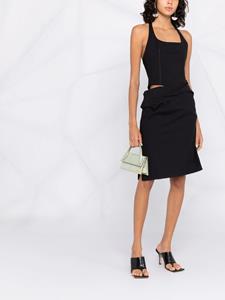 Jacquemus Asymmetrische halterjurk - Zwart