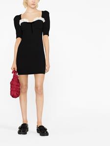 Alessandra Rich Mini-jurk met kant - Zwart