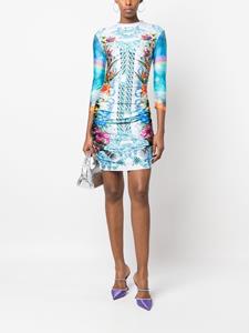 philippplein Philipp Plein Mini-jurk met print - Blauw