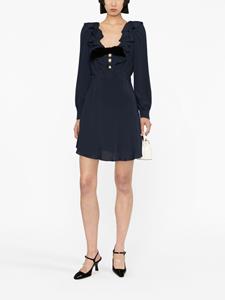 alessandrarich Alessandra Rich Mini-jurk met ruches - Blauw