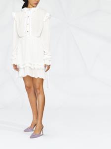 philippplein Philipp Plein Midi-jurk met ruches - Wit