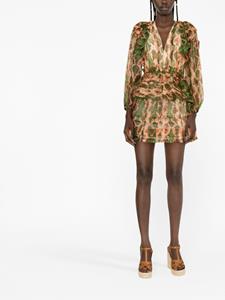 ullajohnson Ulla Johnson Zijden mini-jurk - Groen