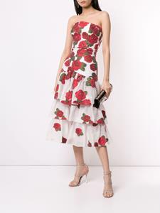 Bambah Roses jurk met ruche - Wit