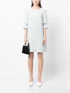 JANE Mini-jurk met ruche cuffs - Blauw