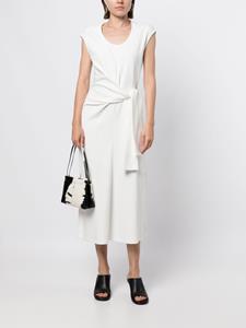Goen.J Midi-jurk met gedraaid detail - Wit