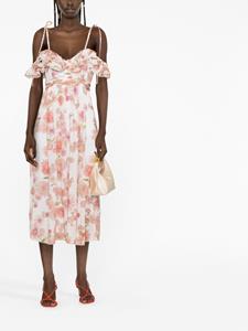 Giambattista Valli Jurk met bloemenprint - Wit