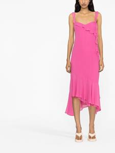 theandamane THE ANDAMANE Midi-jurk met ruches - Roze
