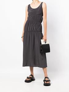 Goen.J Midi-jurk met ruches - Grijs