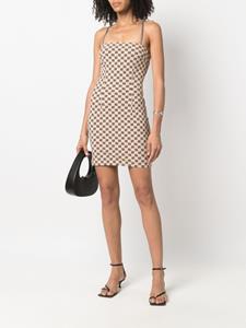 MISBHV Mini-jurk met monogramprint - Beige