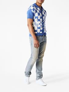 RHUDE Geruit poloshirt - Blauw