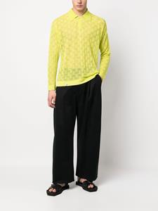 Bonsai Opengebreid poloshirt - Groen