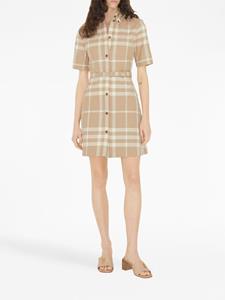 Burberry Geruite blousejurk - Beige
