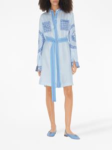 Burberry Blousejurk met print - Blauw
