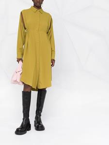 mm6maisonmargiela MM6 Maison Margiela Blousejurk met split - Groen
