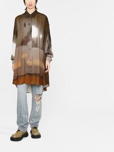 mm6maisonmargiela MM6 Maison Margiela Blousejurk met print - Groen