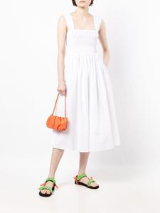 STAUD Gesmockte midi-jurk - Wit