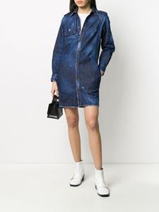 DSQUARED2 Blousejurk met gerafelde afwerking - Blauw