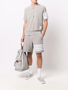 Thom Browne Poloshirt met vier strepen - Grijs