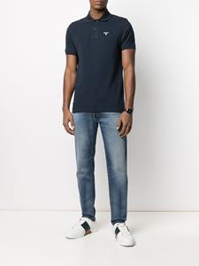 Barbour Poloshirt met geborduurd logo - Blauw