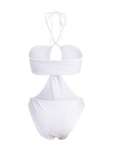 rosettagetty Rosetta Getty Badpak met gestrikte rug - Wit