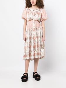 simonerocha Simone Rocha Midi-jurk met pofmouwen - Roze