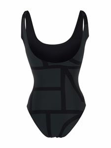 TOTEME Badpak met monogram en lage rug - Zwart