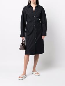 Vince Blousejurk met puntige kraag - Blauw