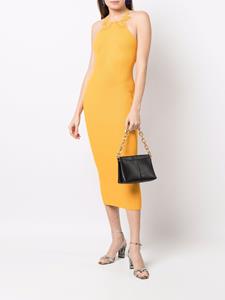 Self-Portrait Bodycon midi-jurk - Geel