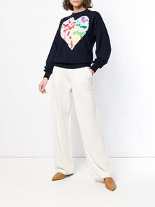 Barrie Broek met geribbelde tailleband - Wit