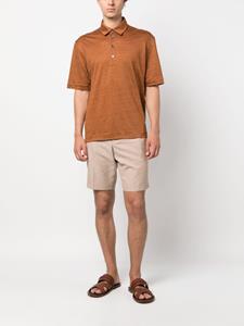 Zegna Linnen poloshirt - Bruin