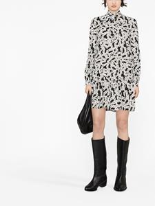 dvfdianevonfurstenberg DVF Diane von Furstenberg Blousejurk met kettingprint - Zwart
