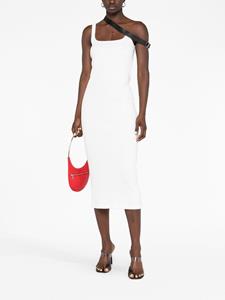 Courrèges strap-detail midi dress - Wit