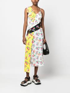 MSGM Midi-jurk met bloemenprint - Wit