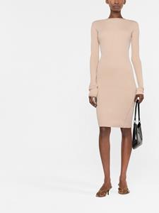 philippplein Philipp Plein Midi-jurk met veterdetail - Beige