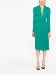 albertaferretti Alberta Ferretti Midi-jurk met gedraaide voorkant - Groen