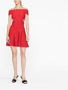 alexandermcqueen Alexander McQueen Off-shoulder mini-jurk - Rood