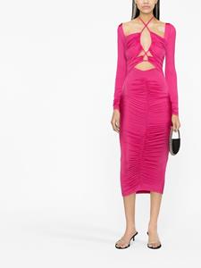 versacejeanscouture Versace Jeans Couture Uitgesneden midi-jurk - Roze