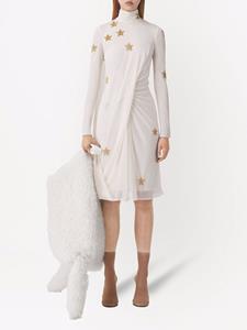 Burberry Jurk met sterpatroon - Beige
